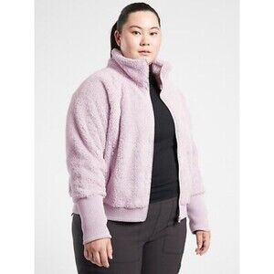 Athleta Tugga Sherpa Jacket Size 3x Lavender Purple